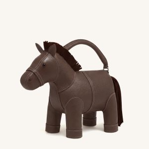 Harper Horse Top Handle Bag - Dark Brown