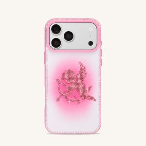 Rhinestone Angel Phone Case - Pink - view 1