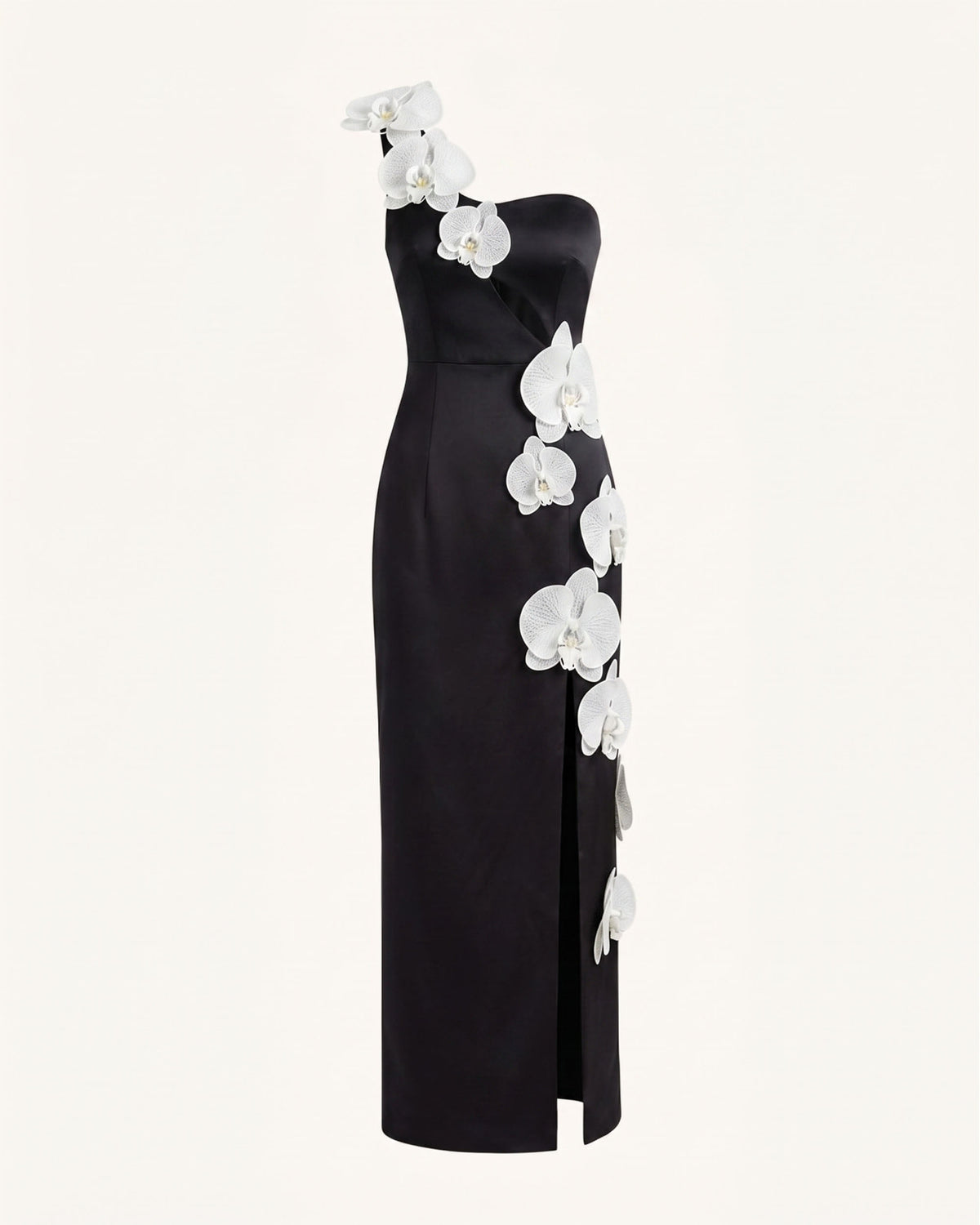 Orchid Embellished Cutout Slit Maxi Dress - Black - view 3