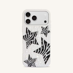 Zebra Star Pearl Phone Case - White - view 1