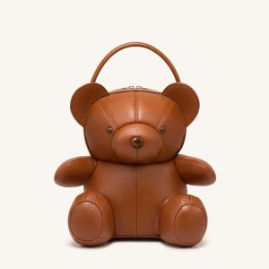Teddy Bear Novelty Crossbody Bag - Brown - view 1