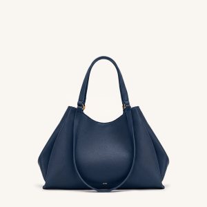 Virelia Double Handle Tote Bag - Dark Blue