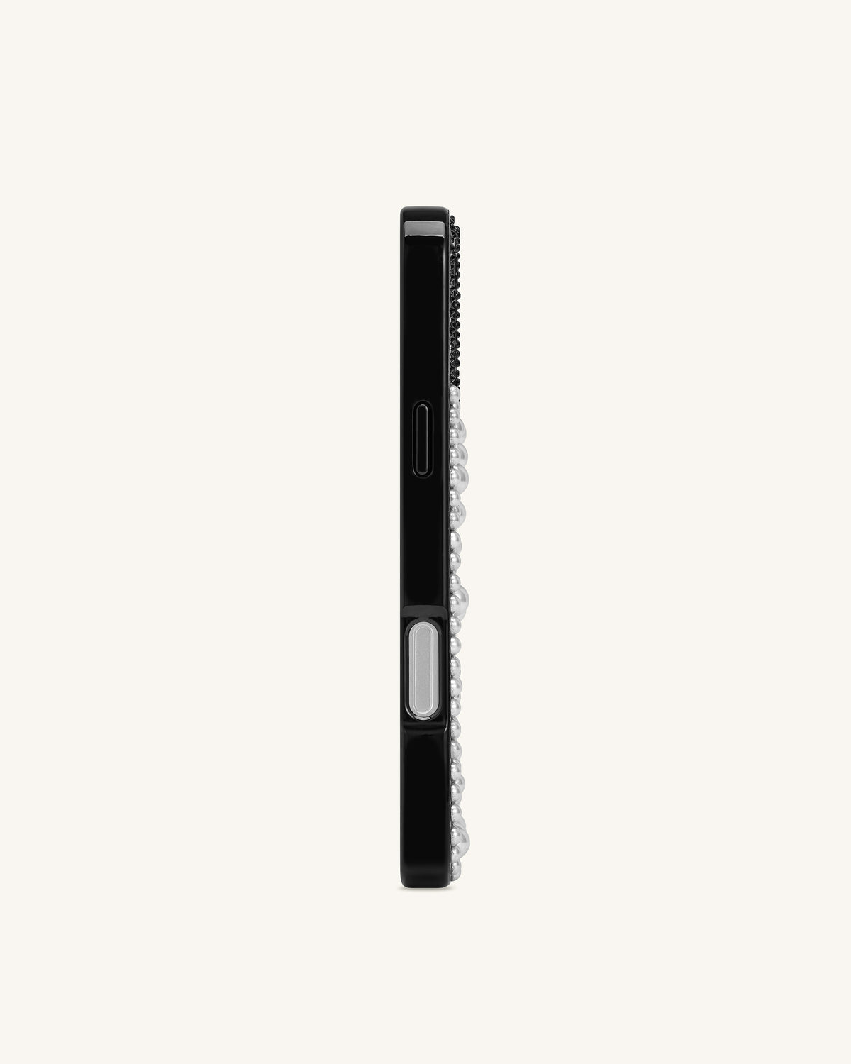 Pearl Artificial Crystal Puppy Phone Case - Black - view 3