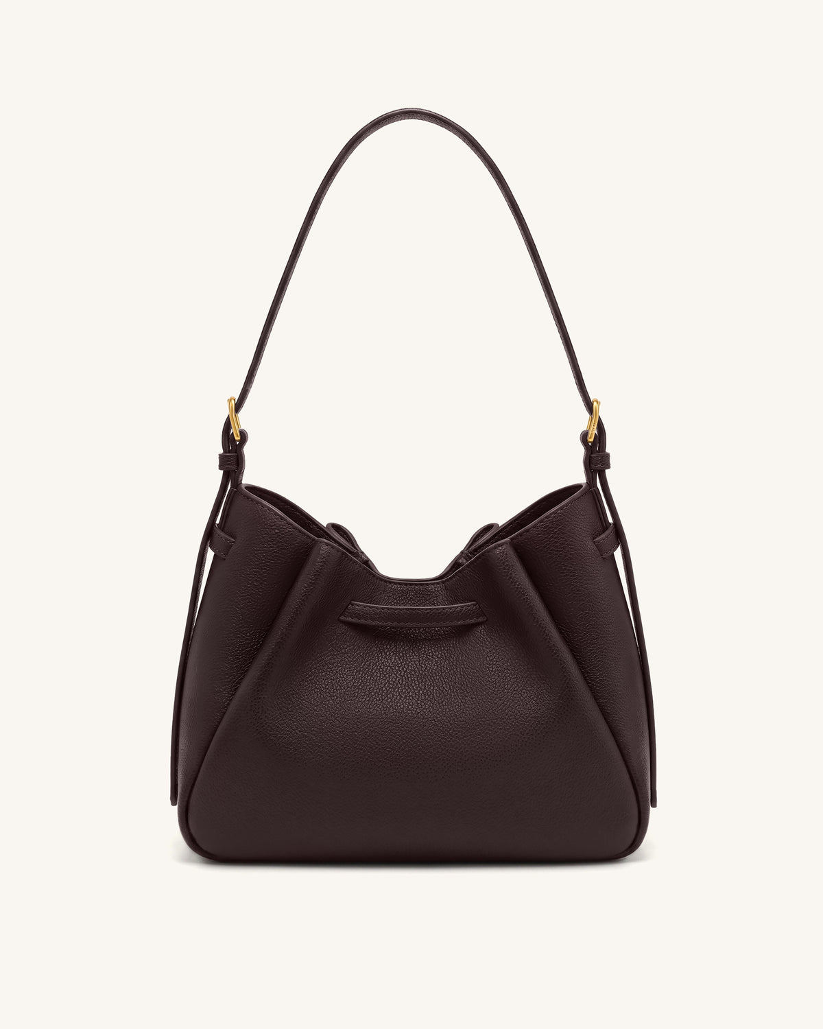 Mabel Soft Bow Shoulder Bag - Dark Brown - view 3