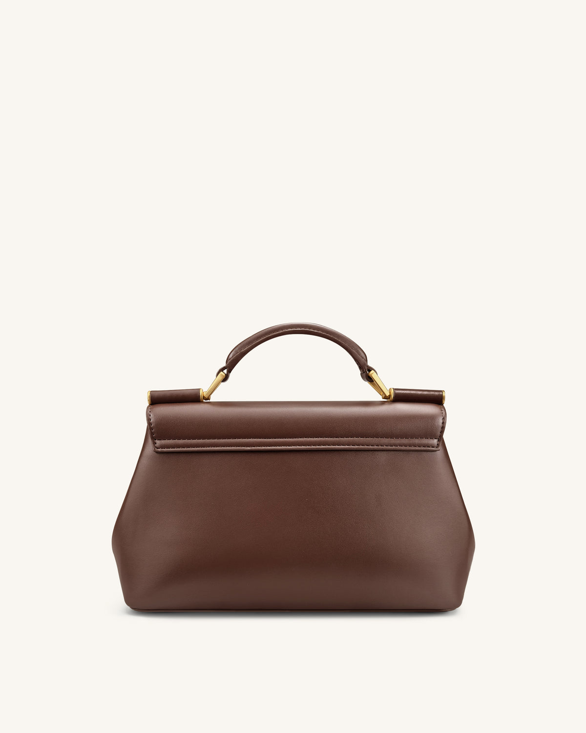 Audrey Flap Lock Top Handle Bag - Brown - view 3