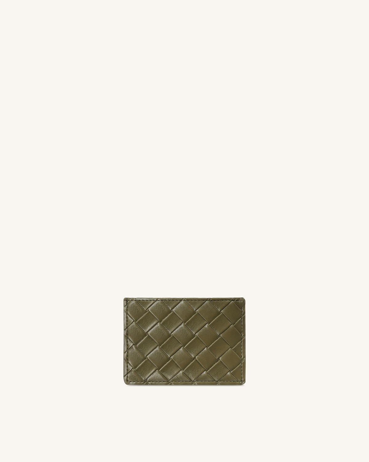 Woven Texture Card Holder - Dark Brown Green - view 2