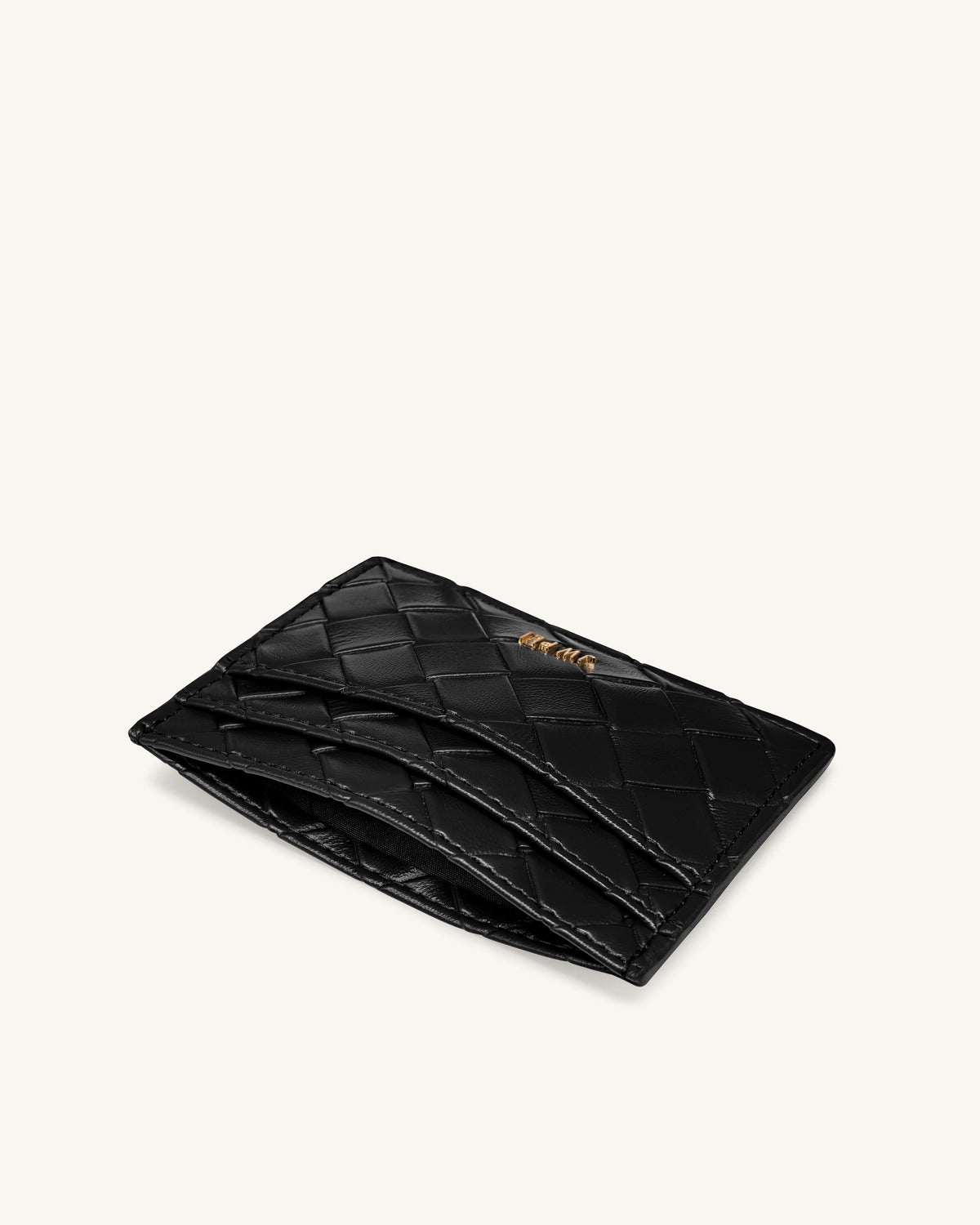 Woven Texture Card Holder - Black - view 3