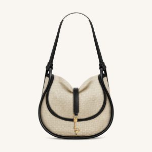 Arla Small Hobo Bag - Black Canvas - view 1