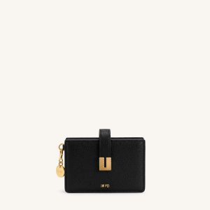 Hana Pebbled Multi-Compartment Card Holder – Black - view 1