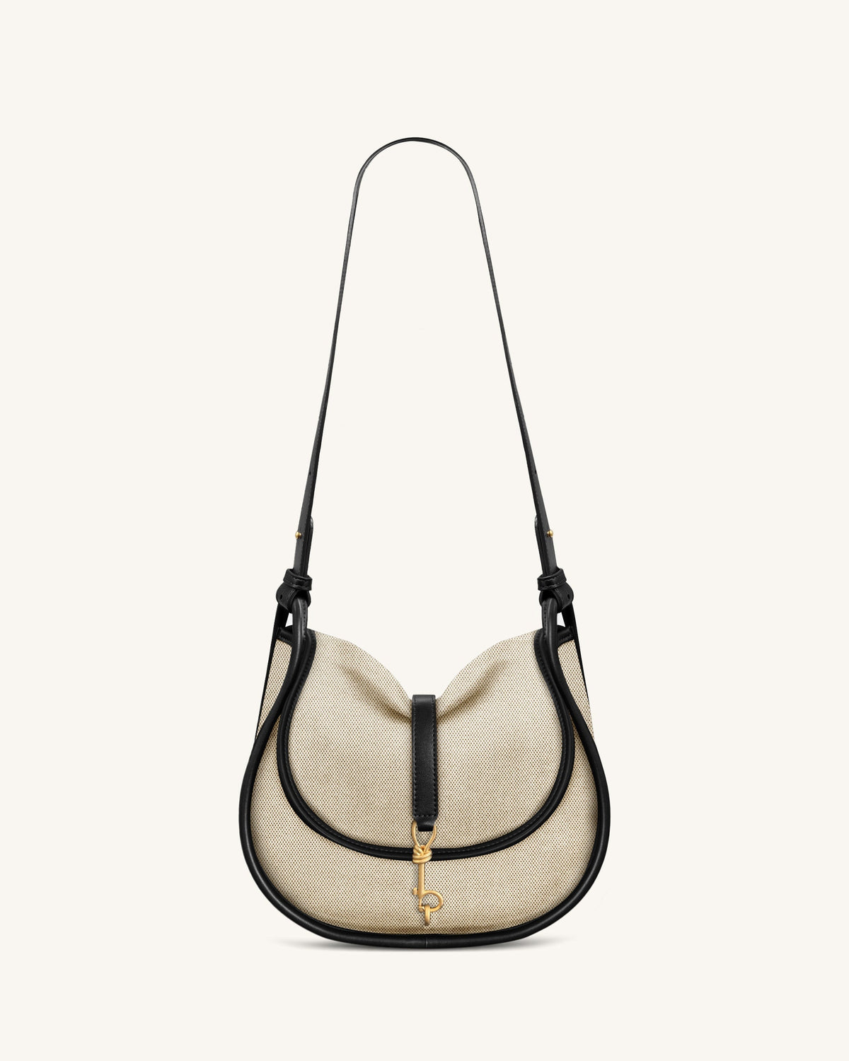 Arla Small Hobo Bag - Black Canvas - view 2