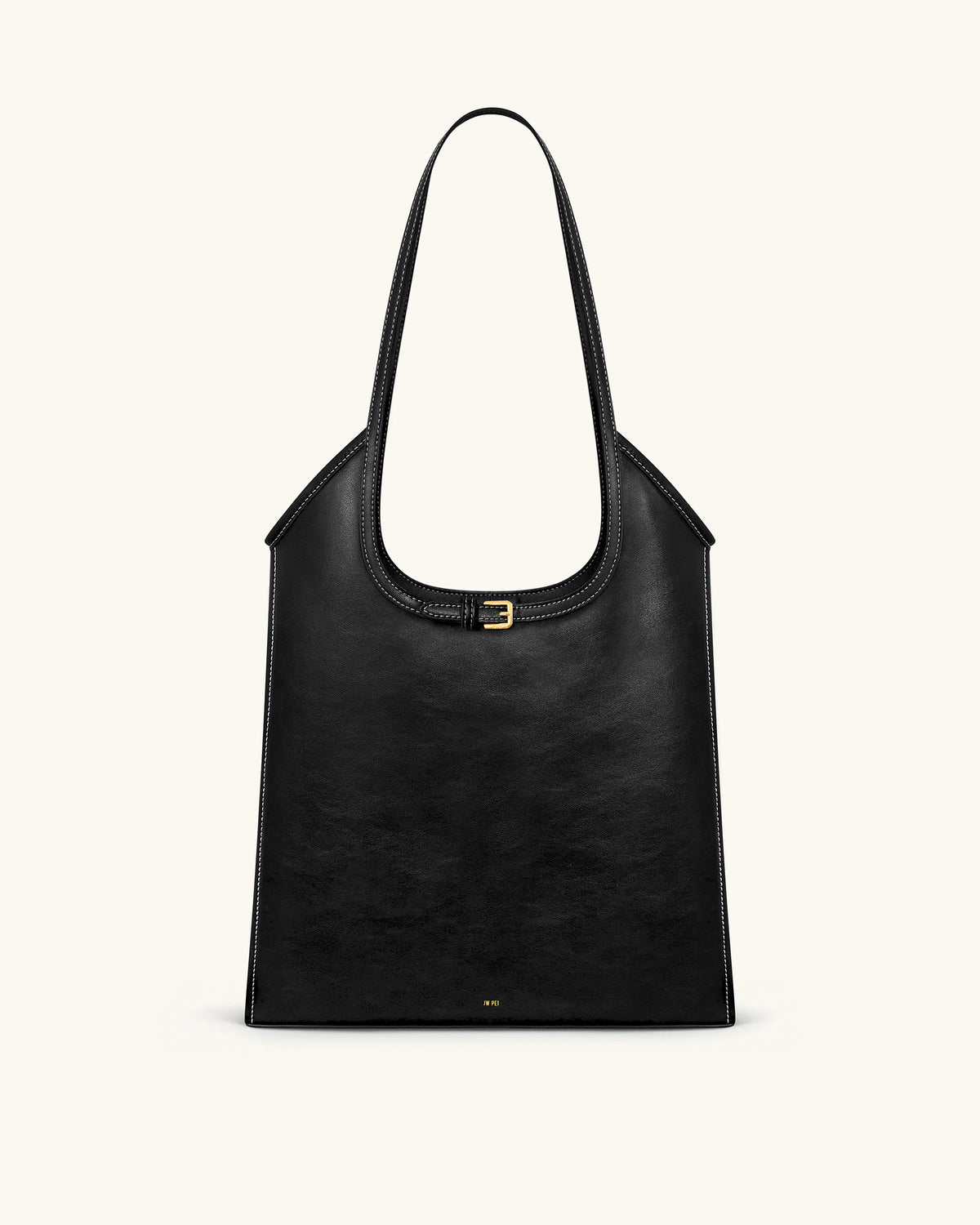Brooke Belted Embellished Shoulder Tote Bag - Black - view 1