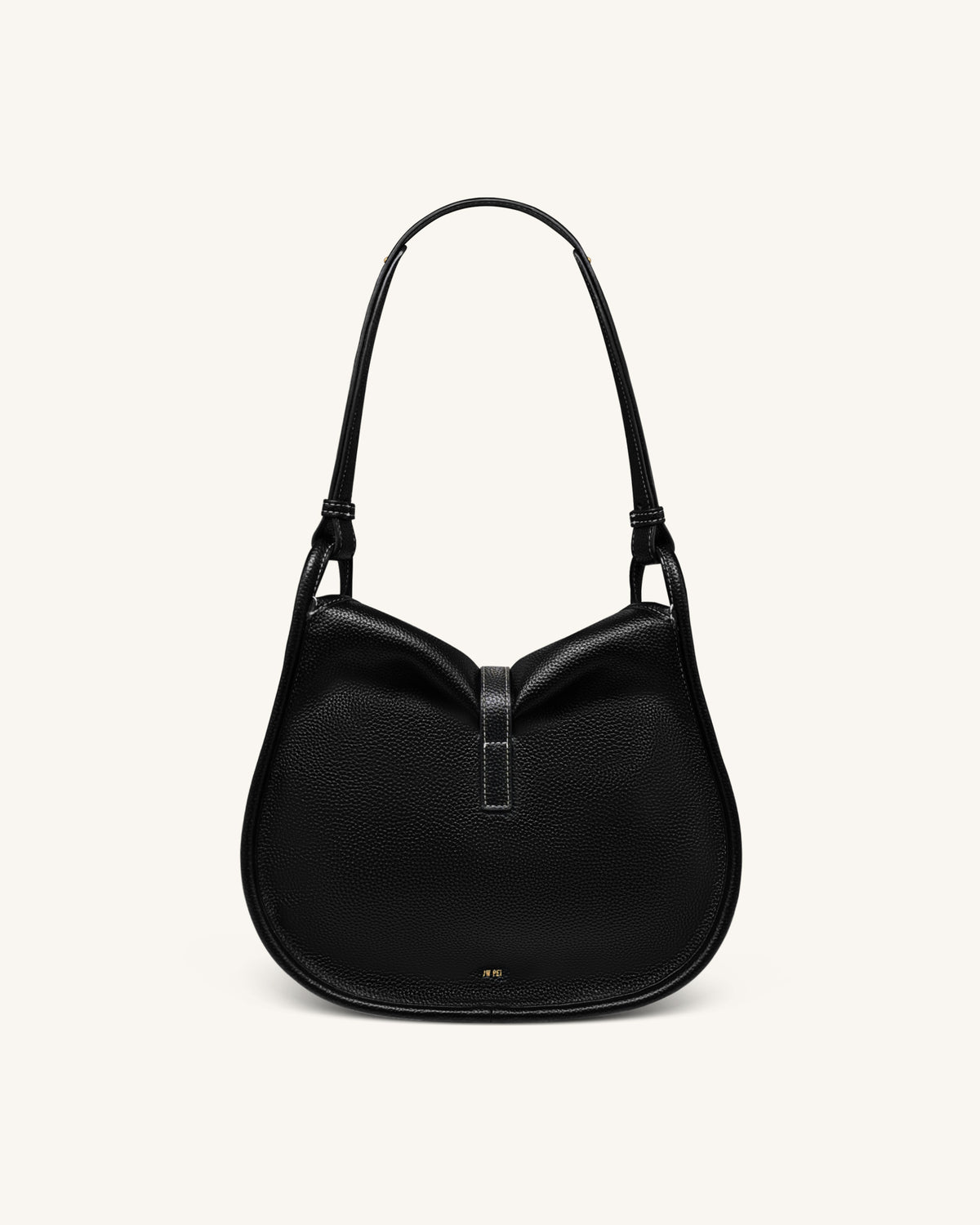 Arla Small Hobo Bag - Black Pebbled - view 4