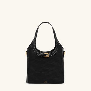 Brooke Mini Belted Embellished Top Handle Bag - Black - view 1