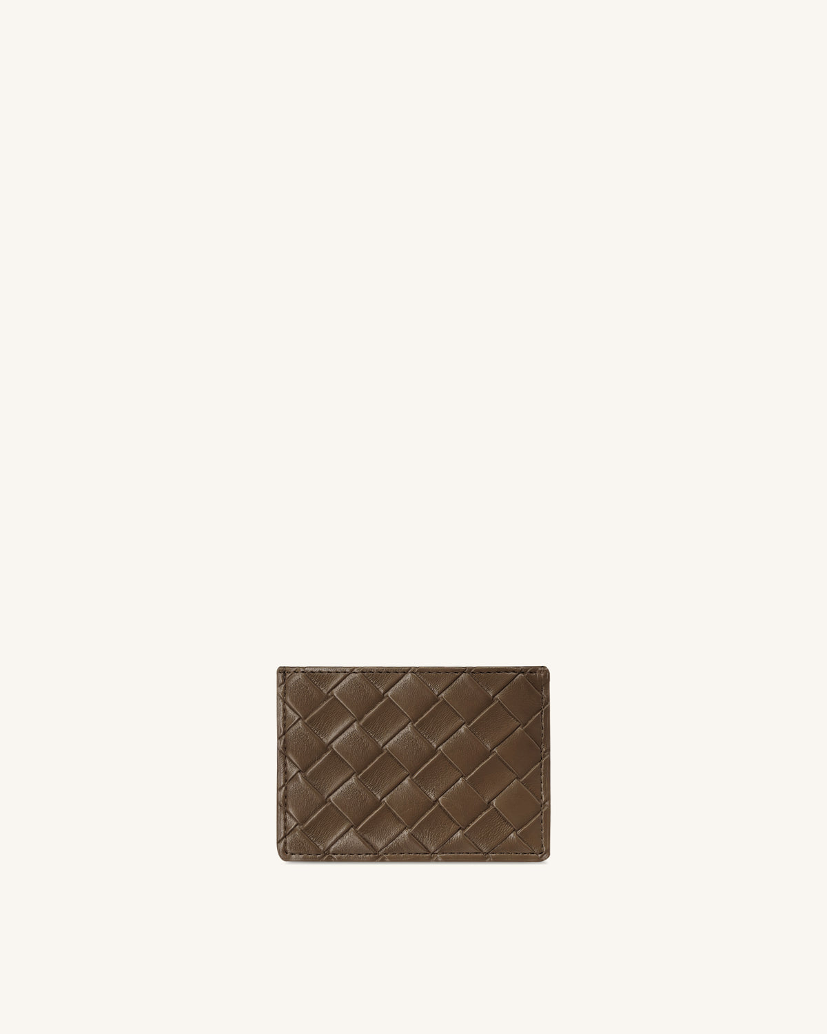 Woven Texture Card Holder - Cocoa Brown - view 2