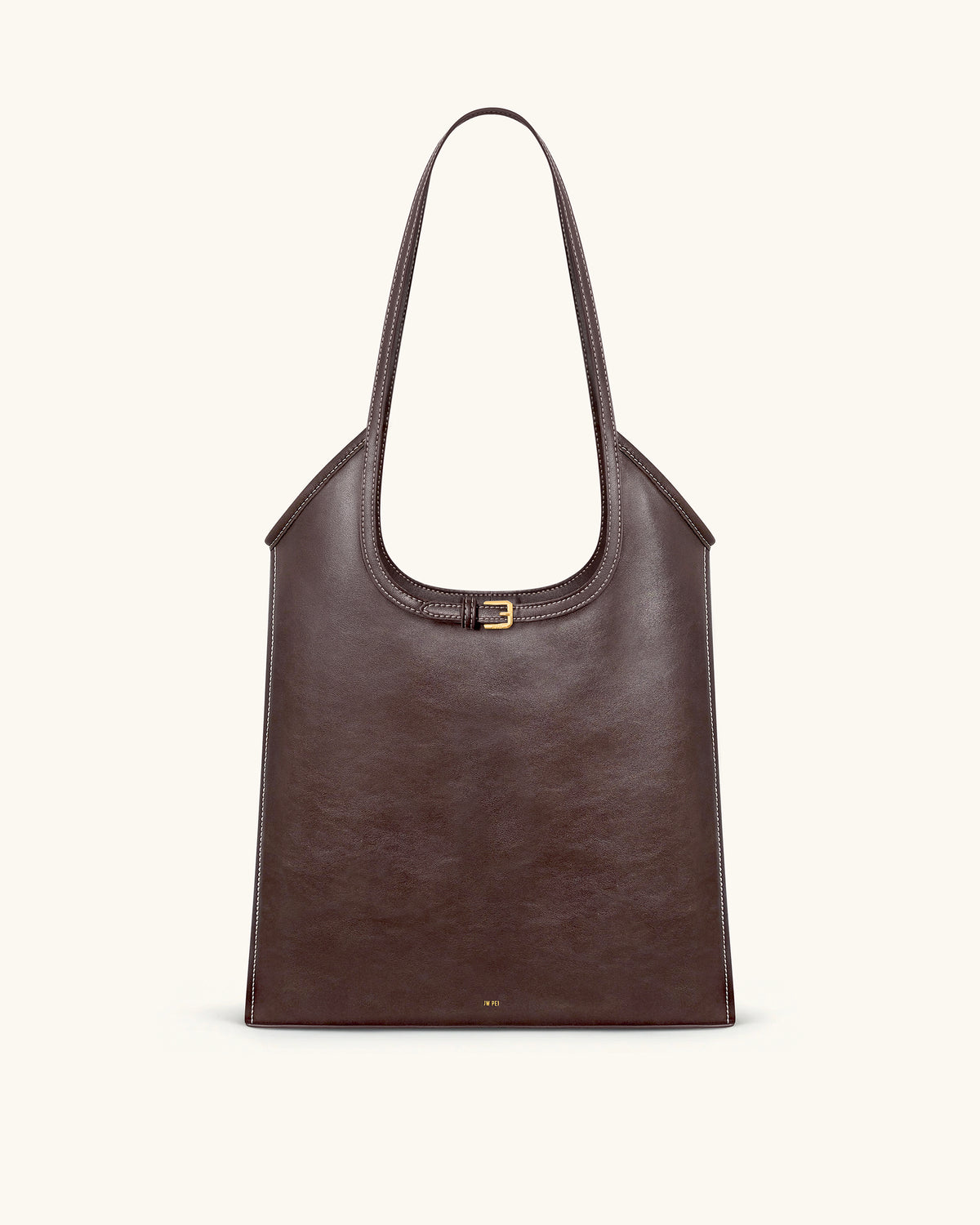 Brooke Belted Embellished Shoulder Tote Bag - Dark Brown - view 1