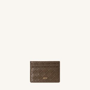 Woven Texture Card Holder - Cocoa Brown - view 1