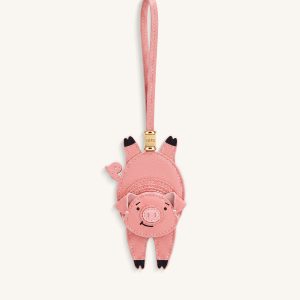 Playful Pig Bag Charm - Pink - view 1