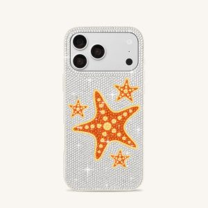 Starfish Artificial Crystal Phone Case - White - view 1