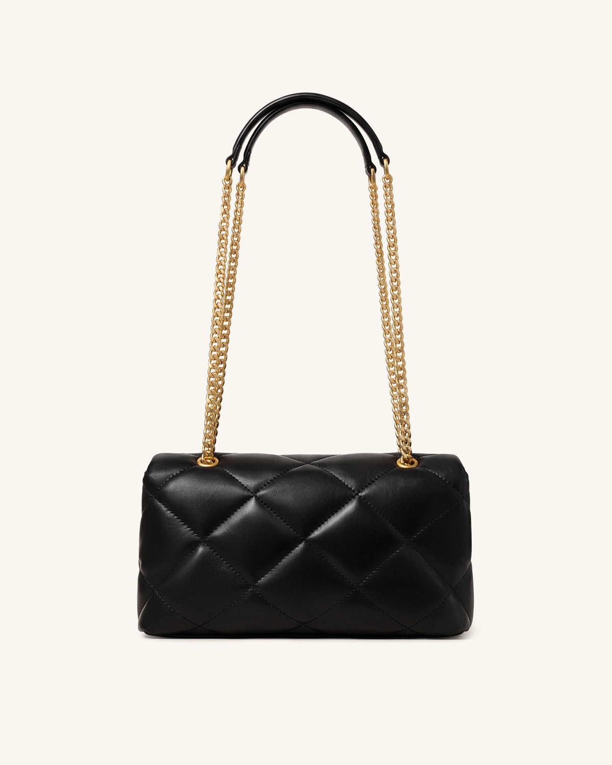 Valerie Puffy Bar-Lock Shoulder Bag - Black - view 3
