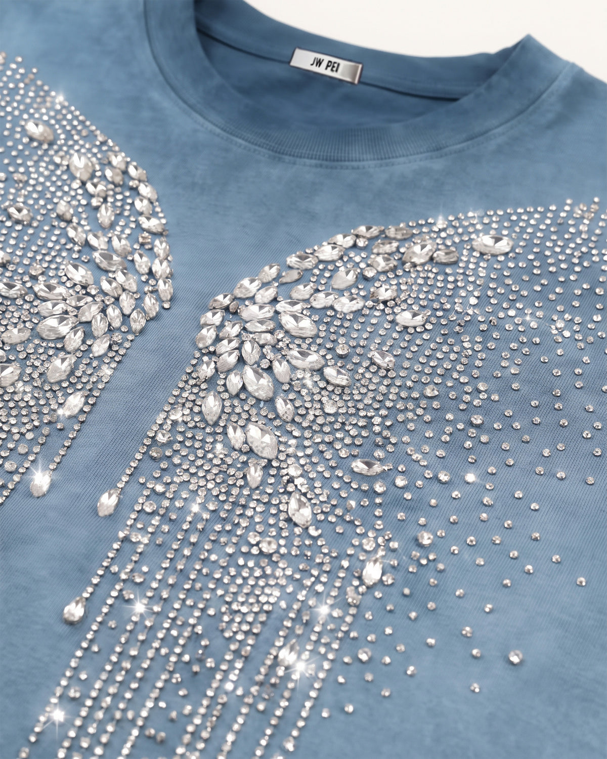 The Angelic Dripping Crystal Wings Tee - Acid Blue - view 3