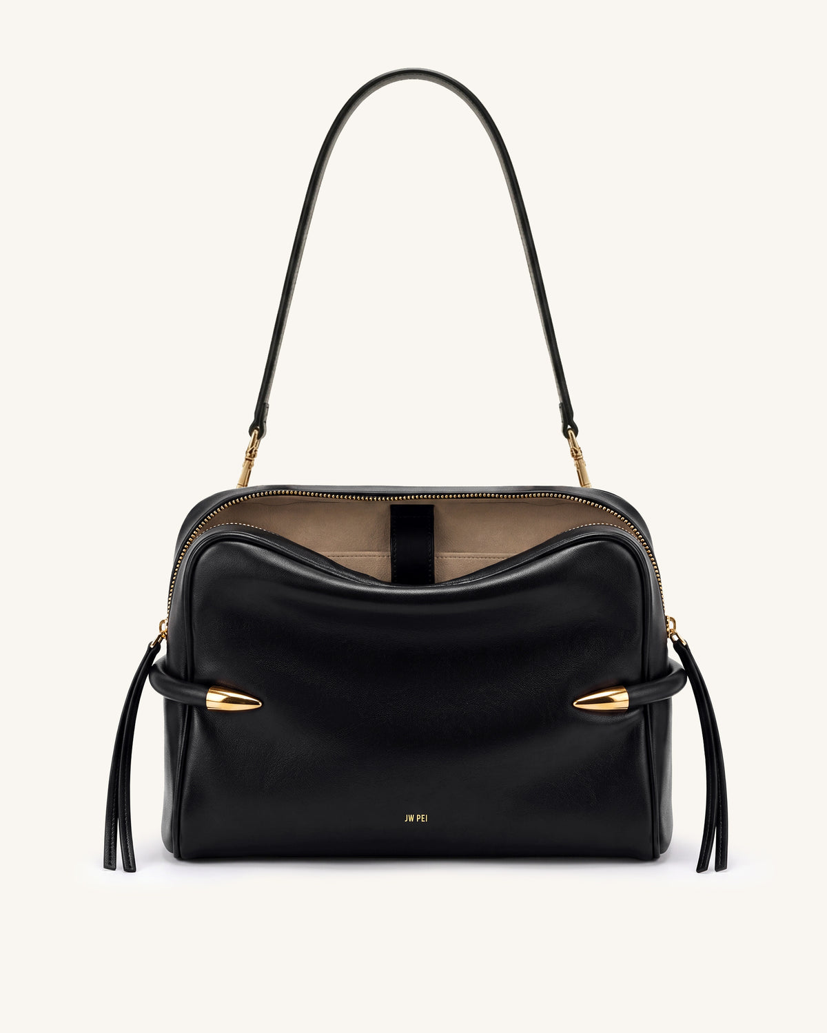 Callie Tusk Detail Shoulder Bag - Black - view 2